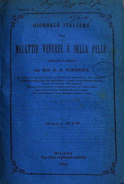 Giornale italiano delle malattie veneree e della pelle