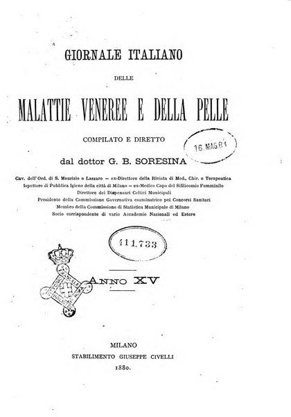 Giornale italiano delle malattie veneree e della pelle