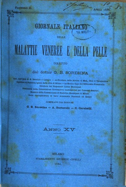 Giornale italiano delle malattie veneree e della pelle