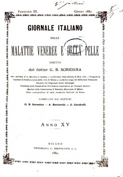 Giornale italiano delle malattie veneree e della pelle