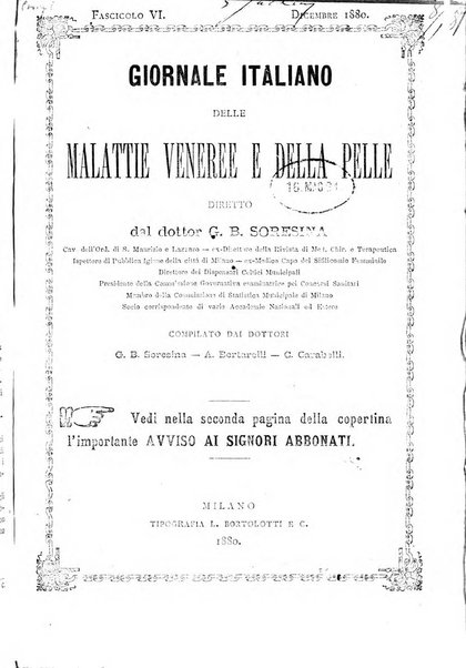 Giornale italiano delle malattie veneree e della pelle