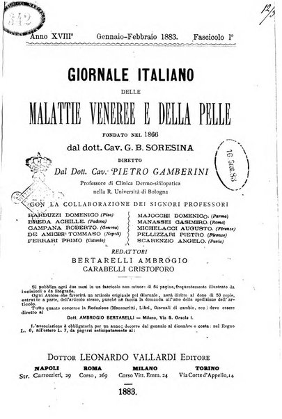 Giornale italiano delle malattie veneree e della pelle