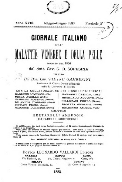 Giornale italiano delle malattie veneree e della pelle