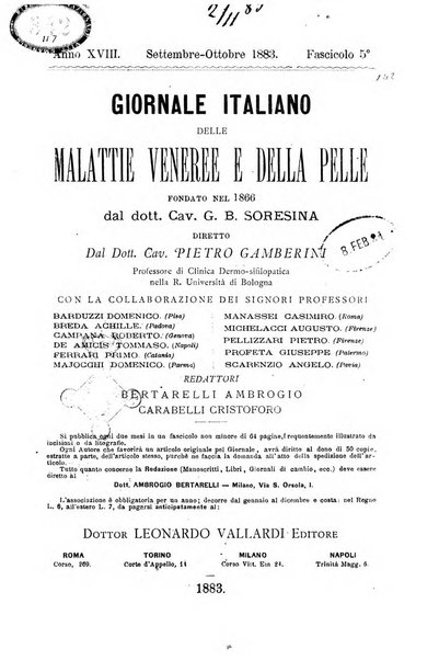 Giornale italiano delle malattie veneree e della pelle