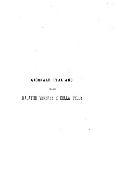 Giornale italiano delle malattie veneree e della pelle