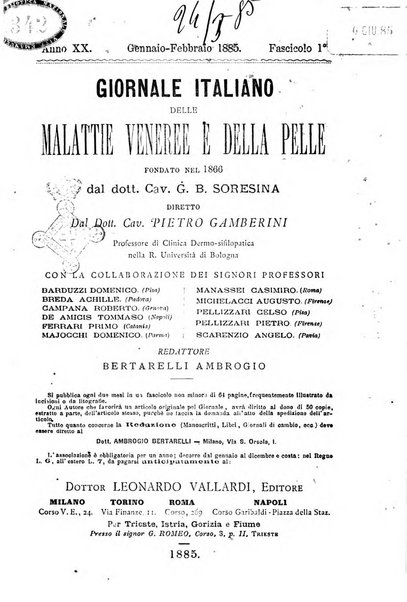 Giornale italiano delle malattie veneree e della pelle