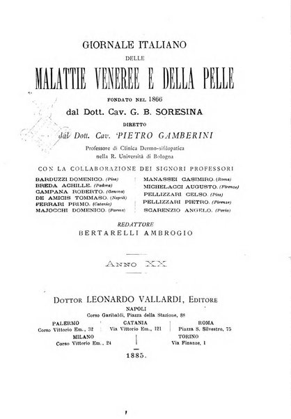 Giornale italiano delle malattie veneree e della pelle