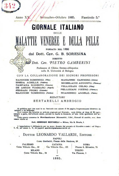 Giornale italiano delle malattie veneree e della pelle