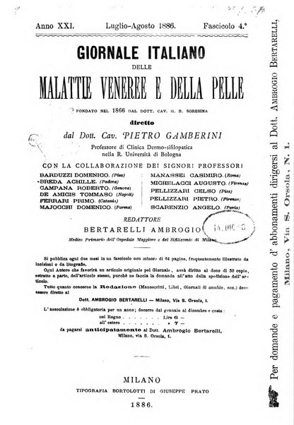 Giornale italiano delle malattie veneree e della pelle