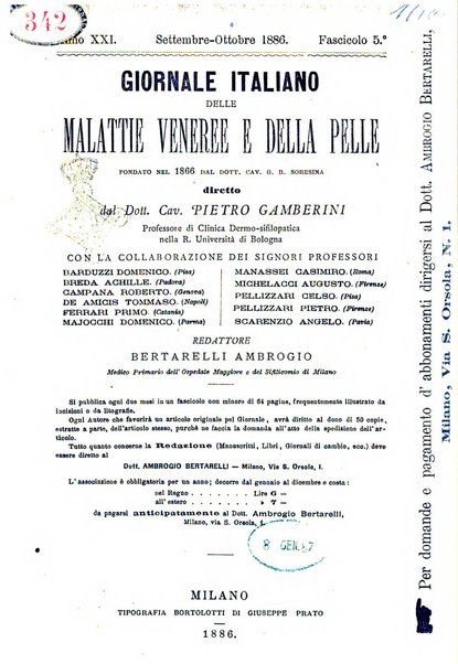 Giornale italiano delle malattie veneree e della pelle