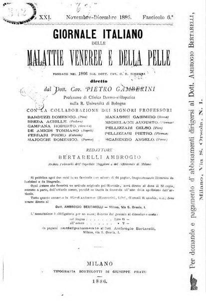 Giornale italiano delle malattie veneree e della pelle