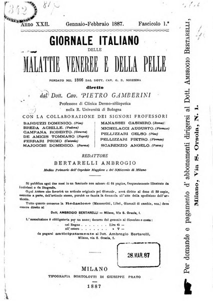 Giornale italiano delle malattie veneree e della pelle