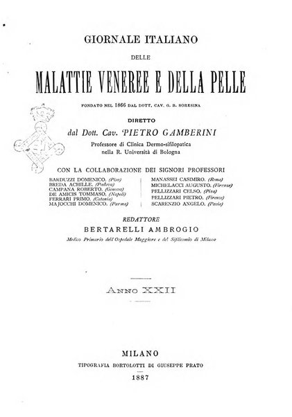 Giornale italiano delle malattie veneree e della pelle