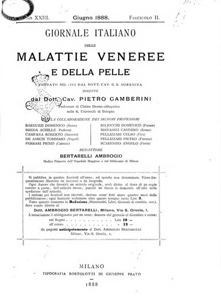 Giornale italiano delle malattie veneree e della pelle