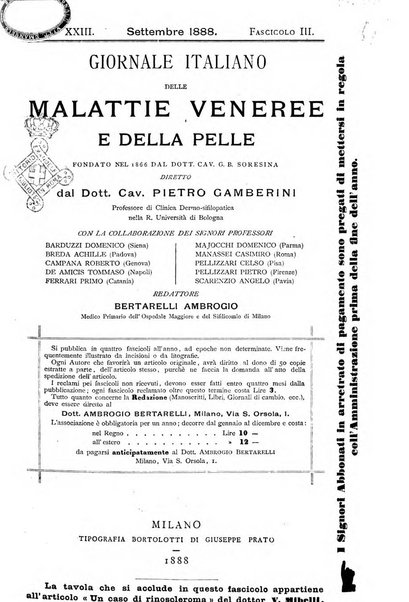 Giornale italiano delle malattie veneree e della pelle