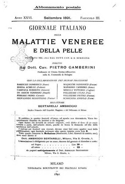 Giornale italiano delle malattie veneree e della pelle