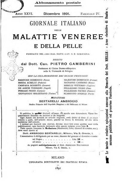 Giornale italiano delle malattie veneree e della pelle