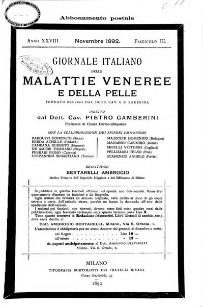 Giornale italiano delle malattie veneree e della pelle