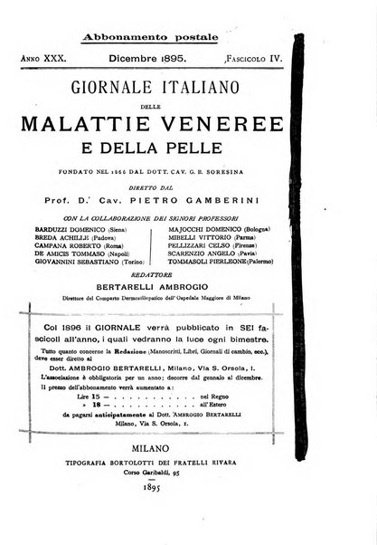 Giornale italiano delle malattie veneree e della pelle