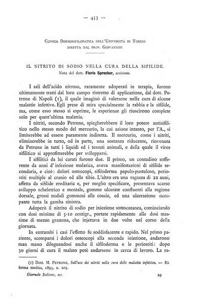 Giornale italiano delle malattie veneree e della pelle