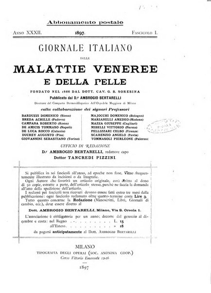 Giornale italiano delle malattie veneree e della pelle