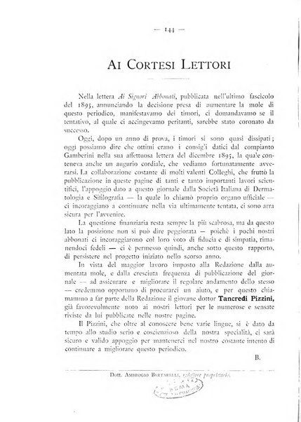 Giornale italiano delle malattie veneree e della pelle