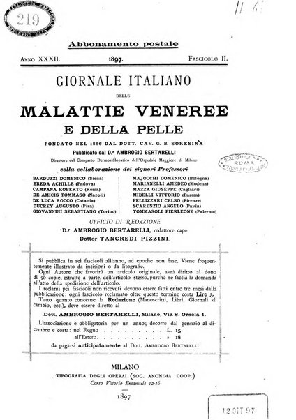 Giornale italiano delle malattie veneree e della pelle