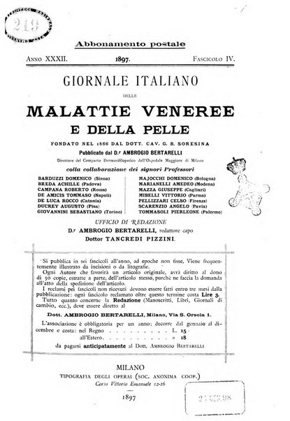 Giornale italiano delle malattie veneree e della pelle