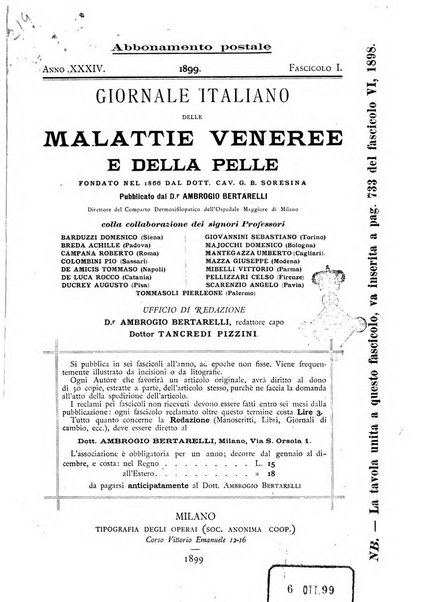 Giornale italiano delle malattie veneree e della pelle