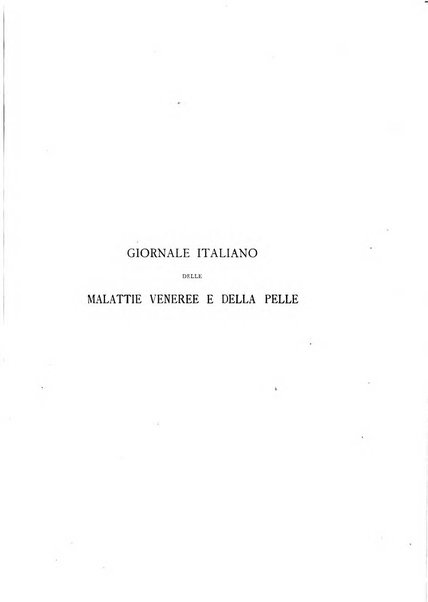 Giornale italiano delle malattie veneree e della pelle