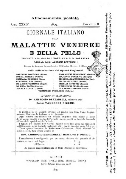 Giornale italiano delle malattie veneree e della pelle