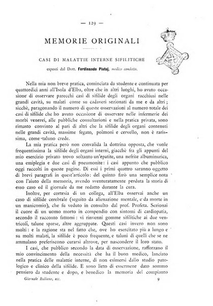 Giornale italiano delle malattie veneree e della pelle