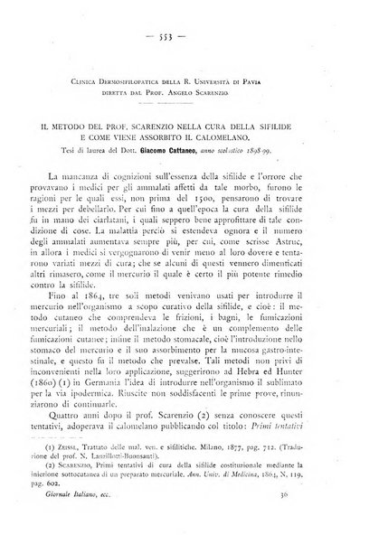 Giornale italiano delle malattie veneree e della pelle