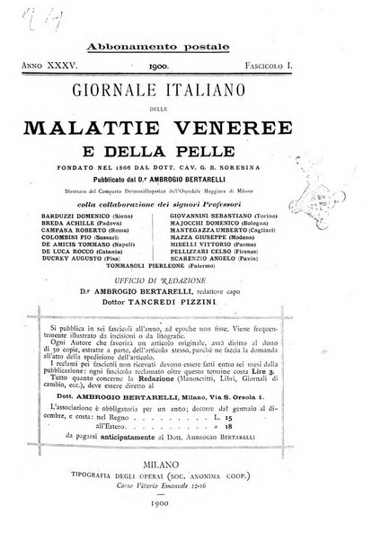 Giornale italiano delle malattie veneree e della pelle