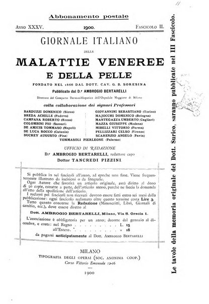 Giornale italiano delle malattie veneree e della pelle