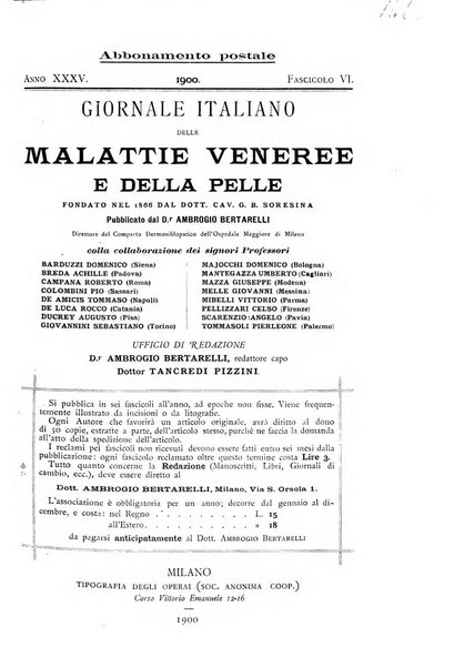 Giornale italiano delle malattie veneree e della pelle