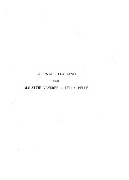 Giornale italiano delle malattie veneree e della pelle