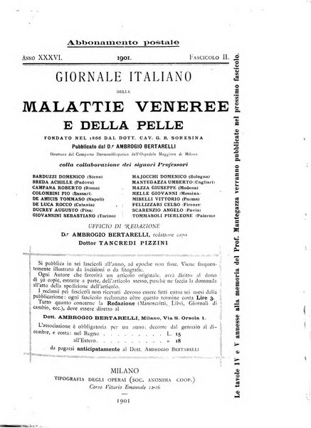 Giornale italiano delle malattie veneree e della pelle