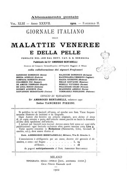 Giornale italiano delle malattie veneree e della pelle