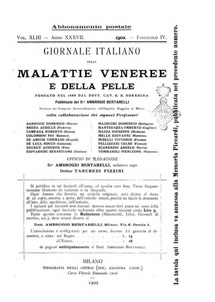 Giornale italiano delle malattie veneree e della pelle