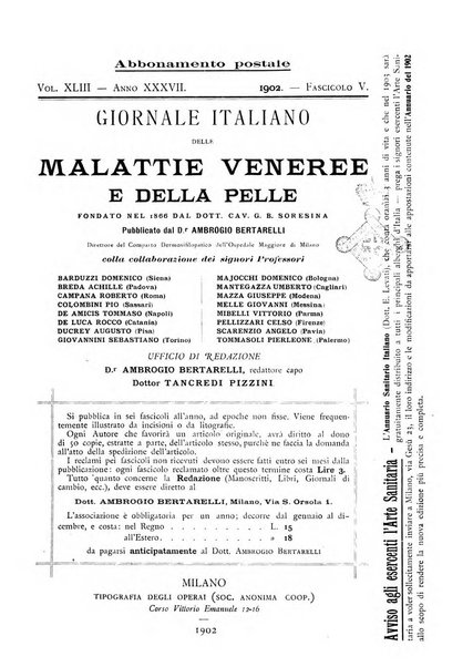 Giornale italiano delle malattie veneree e della pelle