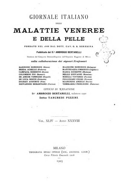 Giornale italiano delle malattie veneree e della pelle