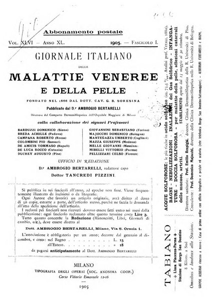 Giornale italiano delle malattie veneree e della pelle