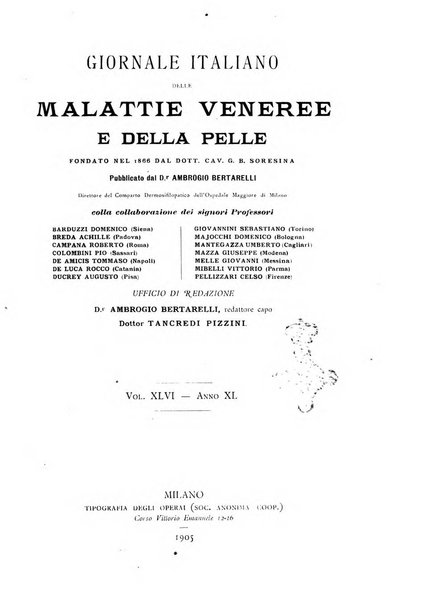 Giornale italiano delle malattie veneree e della pelle