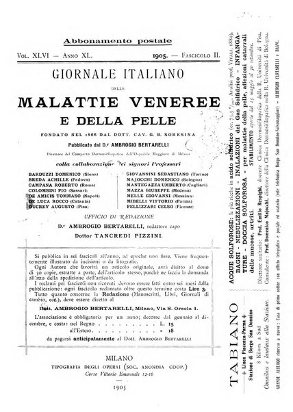 Giornale italiano delle malattie veneree e della pelle