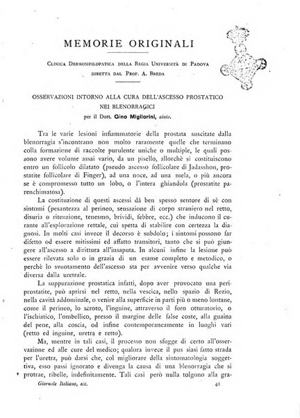 Giornale italiano delle malattie veneree e della pelle