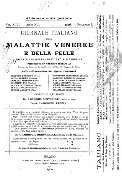 Giornale italiano delle malattie veneree e della pelle