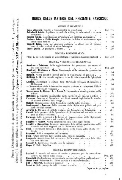 Giornale italiano delle malattie veneree e della pelle