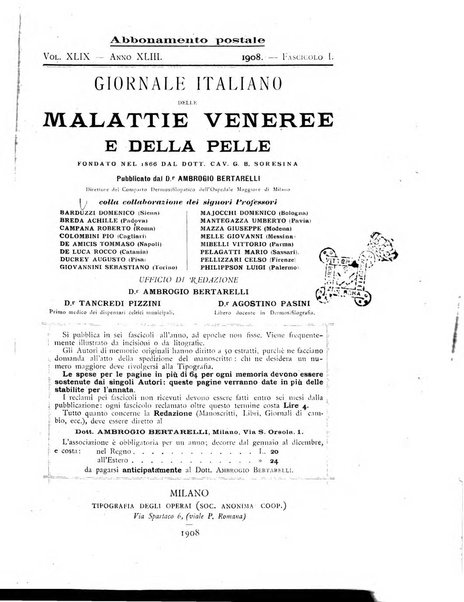 Giornale italiano delle malattie veneree e della pelle