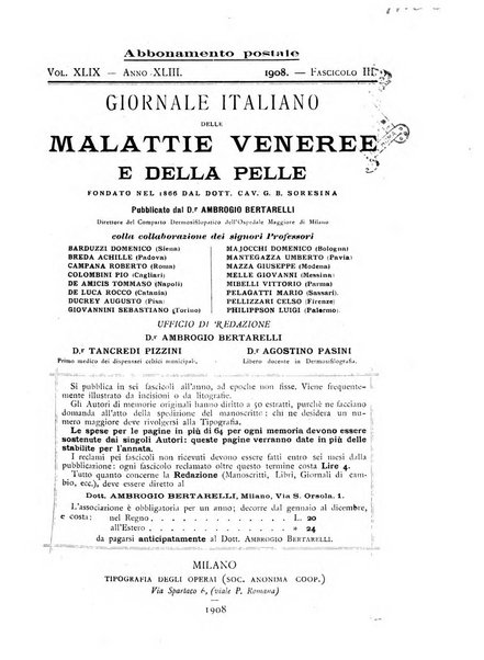 Giornale italiano delle malattie veneree e della pelle